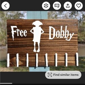 Wooden Holder with Hooks, Harry Potter, free dobby